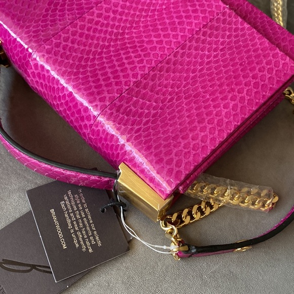 Brian Atwood Aston Crossbody Top Handle Cluth - Picture 3 of 11